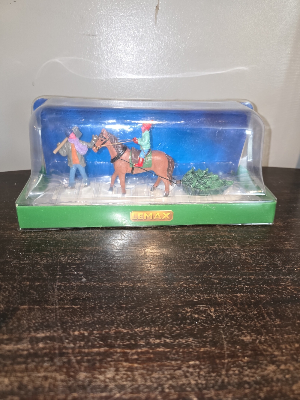 LEMAX Christmas Bringing Our Tree Home Holiday Miniatures Horse